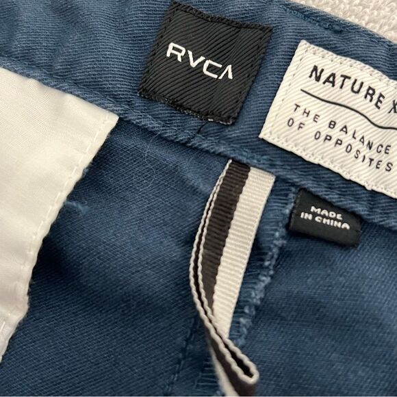 RVCA Shorts Mens Colorblock Cotton Twill  Nature x Industry SZ 32 - Picture 4 of 7